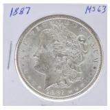 1887 Morgan dollar MS63