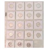 Page of 19 Washington quarters 1942-62,