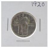1920 Standing Liberty quarter VF30
