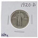1920-D Standing Liberty quarter F12