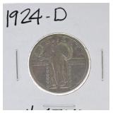 1924-D Standing Liberty quarter F12