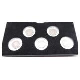 Lot of three cent nickels, 1865, 1867, 1868,