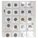 Page of 20 two cent pieces 1864-68