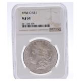 1884-O Morgan dollar NGC MS64