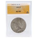 1923 Peace dollar ANACS AU55