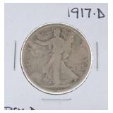 1917-D Rev Walking Liberty half F12