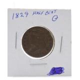 1829 half cent