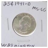 1941-D Washington quarter MS65