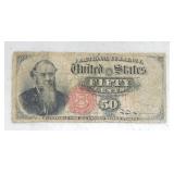 1866 US 50 cent fractional note