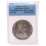 2019 John Quincy Adams silver presidential medal,