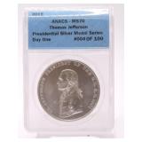 2019 Thomas Jefferson silver presidential medal,