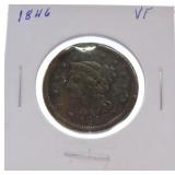 1846 large cent VF