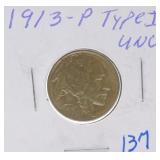 1913 Ty1 Buffalo nickel unc