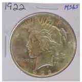 1922 Peace dollar MS65