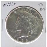1928 Peace dollar unc