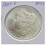 1882-S Morgan dollar MS63