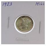 1923 Mercury dime MS62