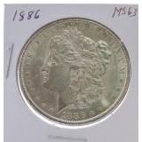 1886 Morgan dollar MS63
