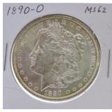 1890-O Morgan dollar MS62
