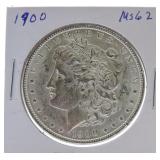 1900 Morgan dollar MS62