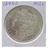 1891-S Morgan dollar MS64