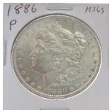 1886 Morgan dollar MS63