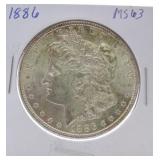 1886 Morgan dollar MS63