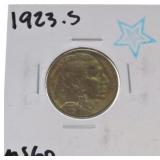 1923-S Buffalo nickel MS60