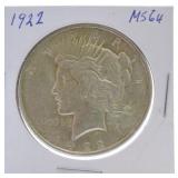 1922 Peace dollar MS64