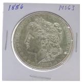 1886 Morgan dollar MS63