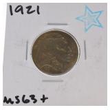 1921 Buffalo nickel MS63+