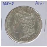 1881-S Morgan dollar MS63