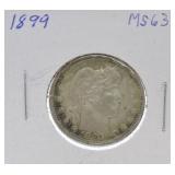 1899 Barber quarter MS63