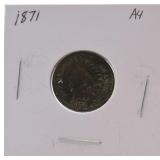 1871 Indian cent AU
