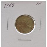 1858 Flying eagle cent AU