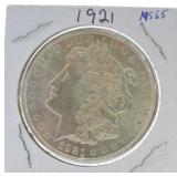 1921 Morgan dollar MS65