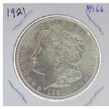1921 Morgan dollar MS66