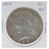 1928 Peace dollar BU