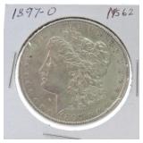 1897-O Morgan dollar MS62