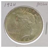 1924 Peace dollar MS64