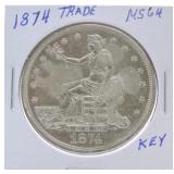1874 Trade dollar MS64