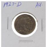 1927-D Buffalo nickel AU