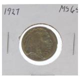 1927 Buffalo nickel MS65