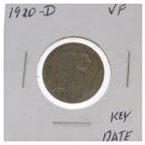 1920-D Buffalo nickel VF