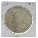 1921 Morgan dollar MS65