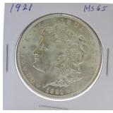 1921 Morgan dollar MS65