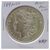 1891-CC Morgan dollar MS65PL