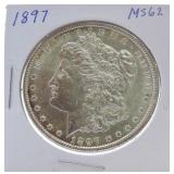 1897 Morgan dollar MS62