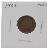1905 Indian cent MS62