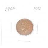 1906 Indian cent MS63